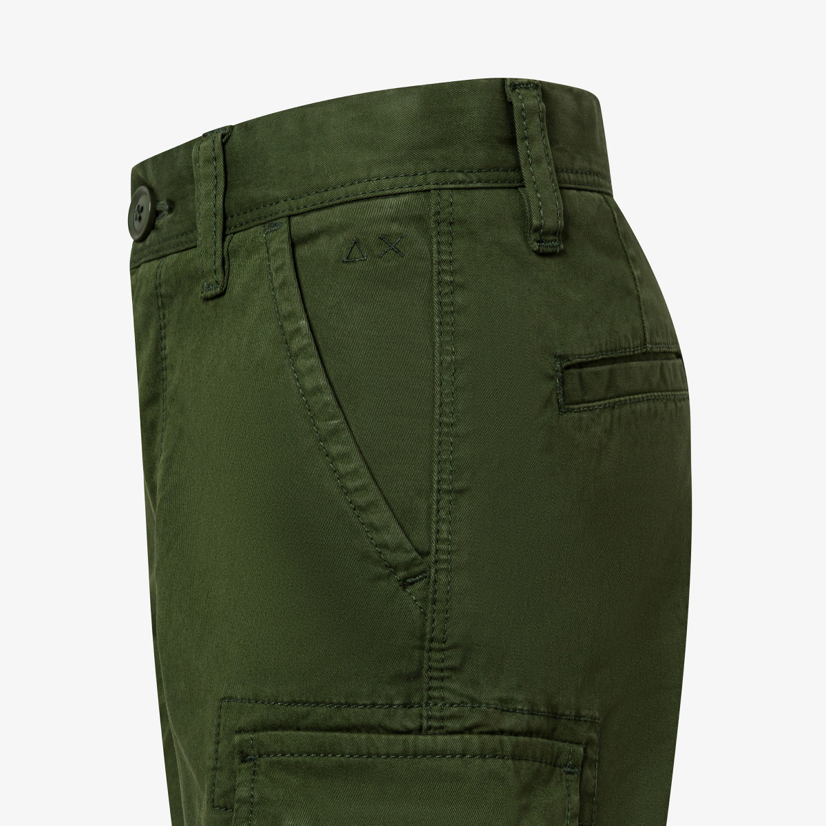 Bermuda cargo in cotone verde scuro