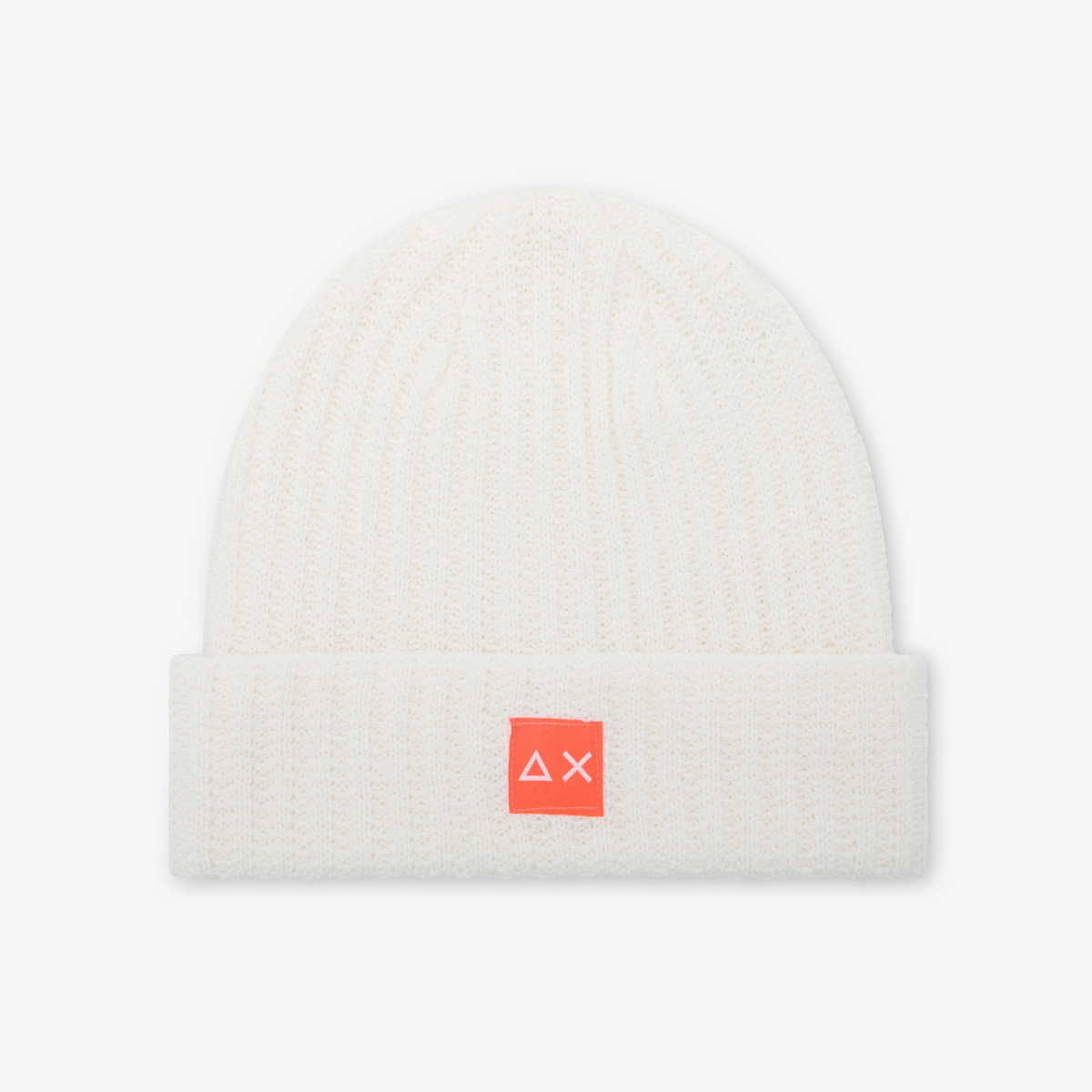 Ribbed wool beanie OFF WHITE