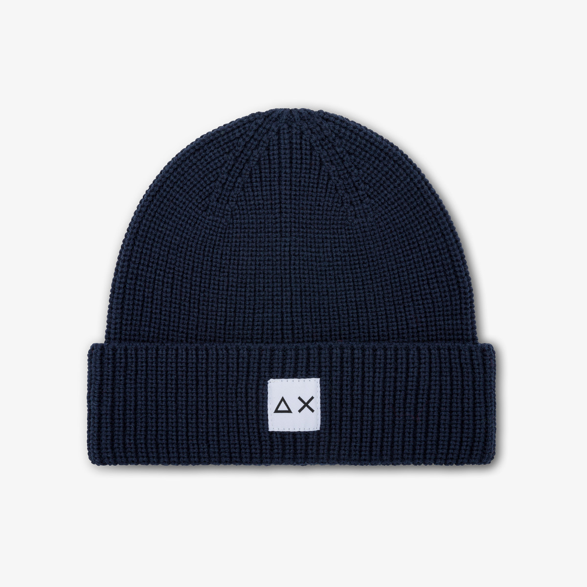 Ribbed wool beanie NAVY BLUE