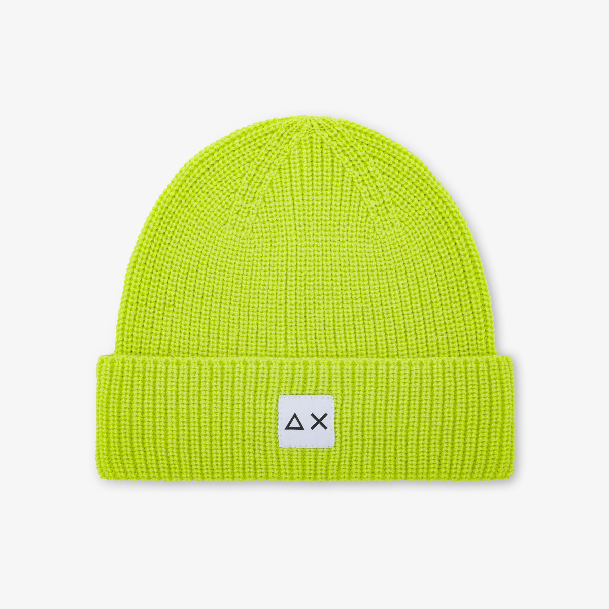 Ribbed wool beanie LIME