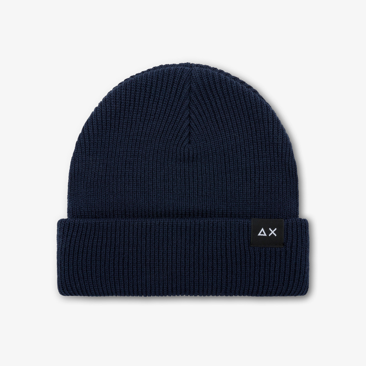 Ribbed wool beanie NAVY BLUE