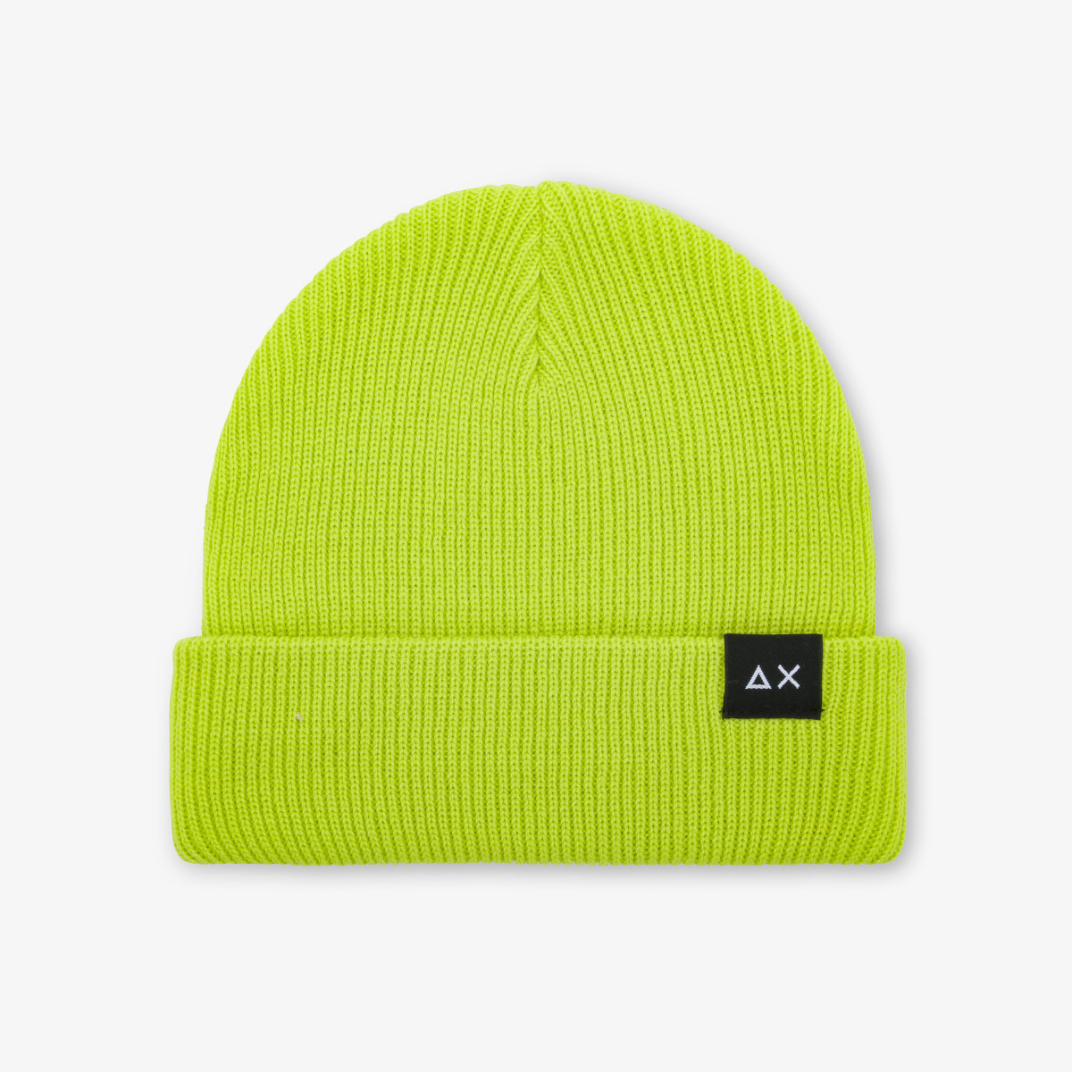 Berrretto beanie in lana a coste LIME