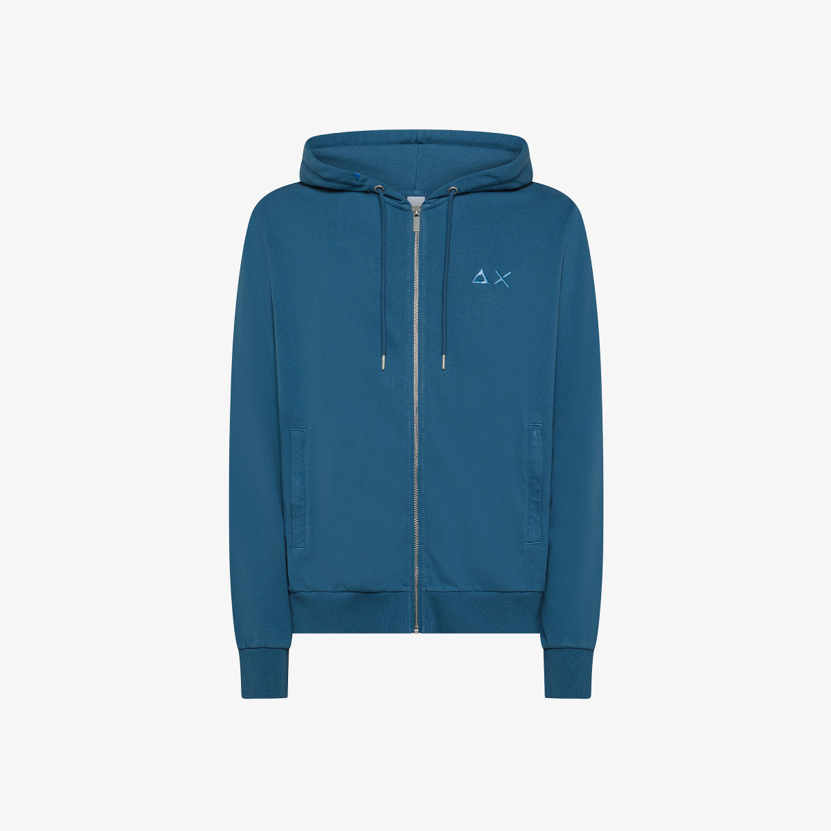 HOODIE ZIP BASIC FLEECE AVIO SCURO