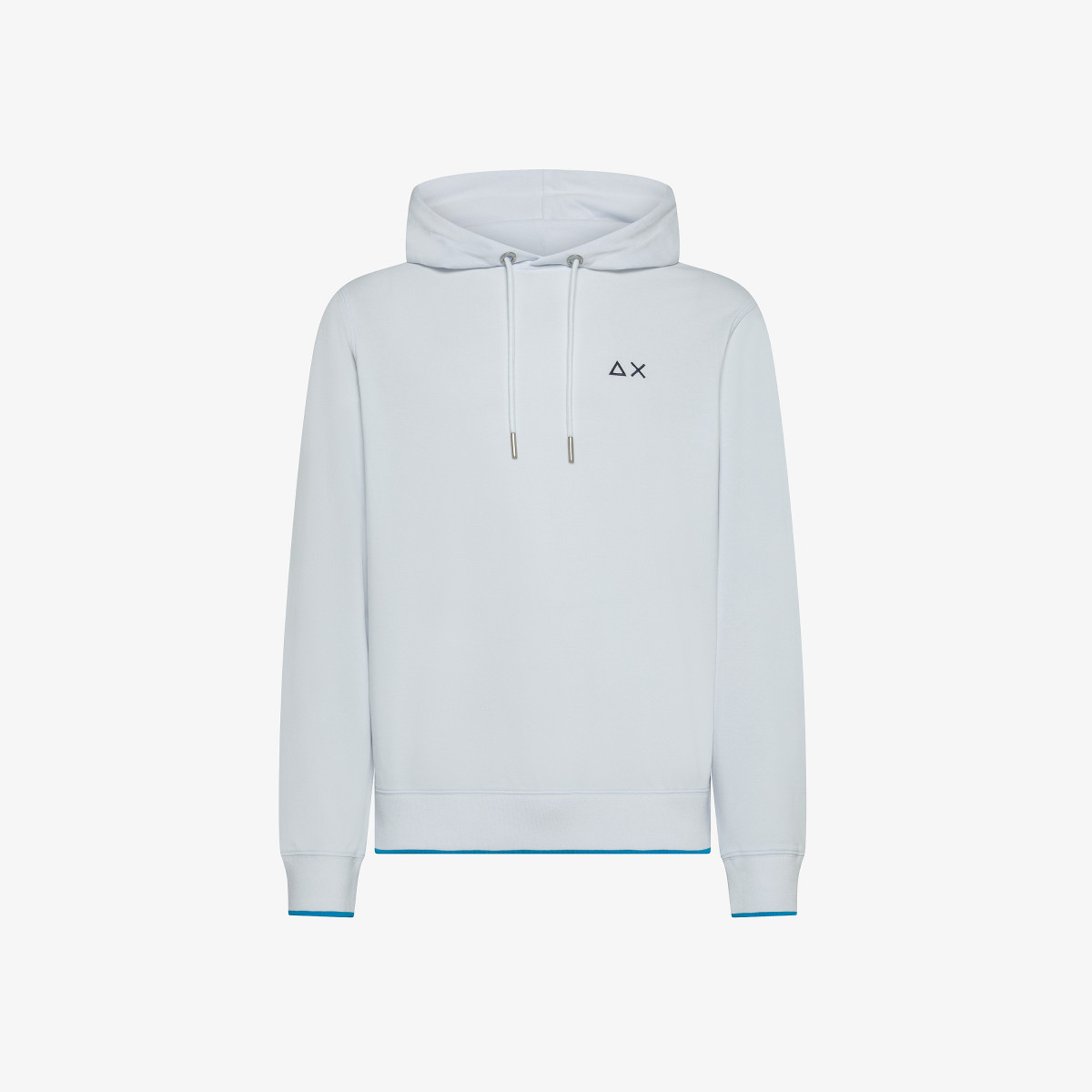 White piqué hoodie