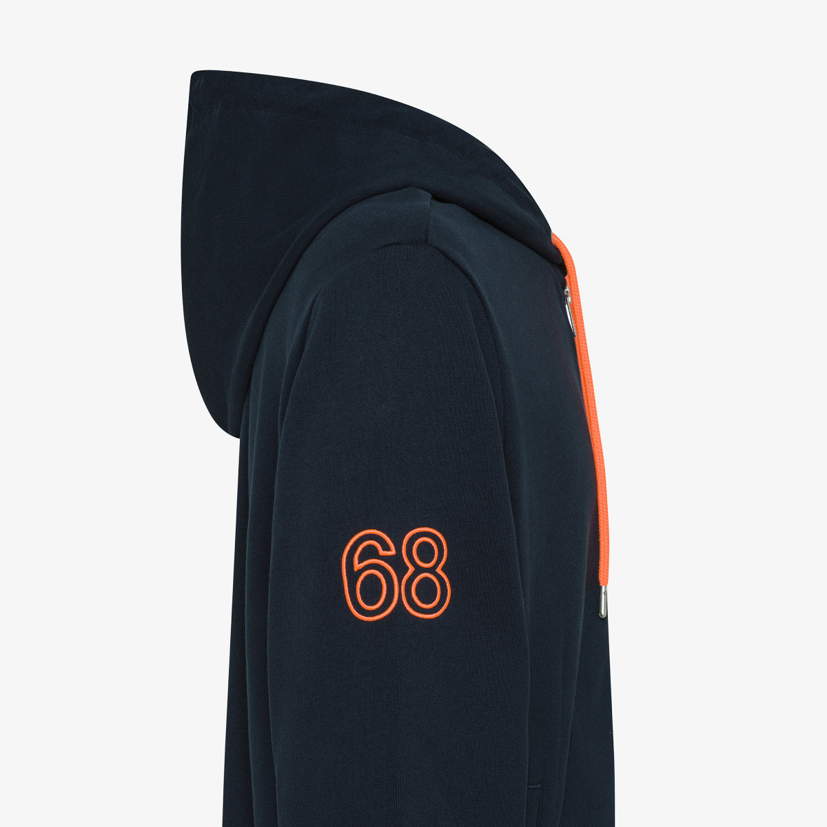 HOODIE ZIP SUN68 FLUO FLEECE NAVY BLUE