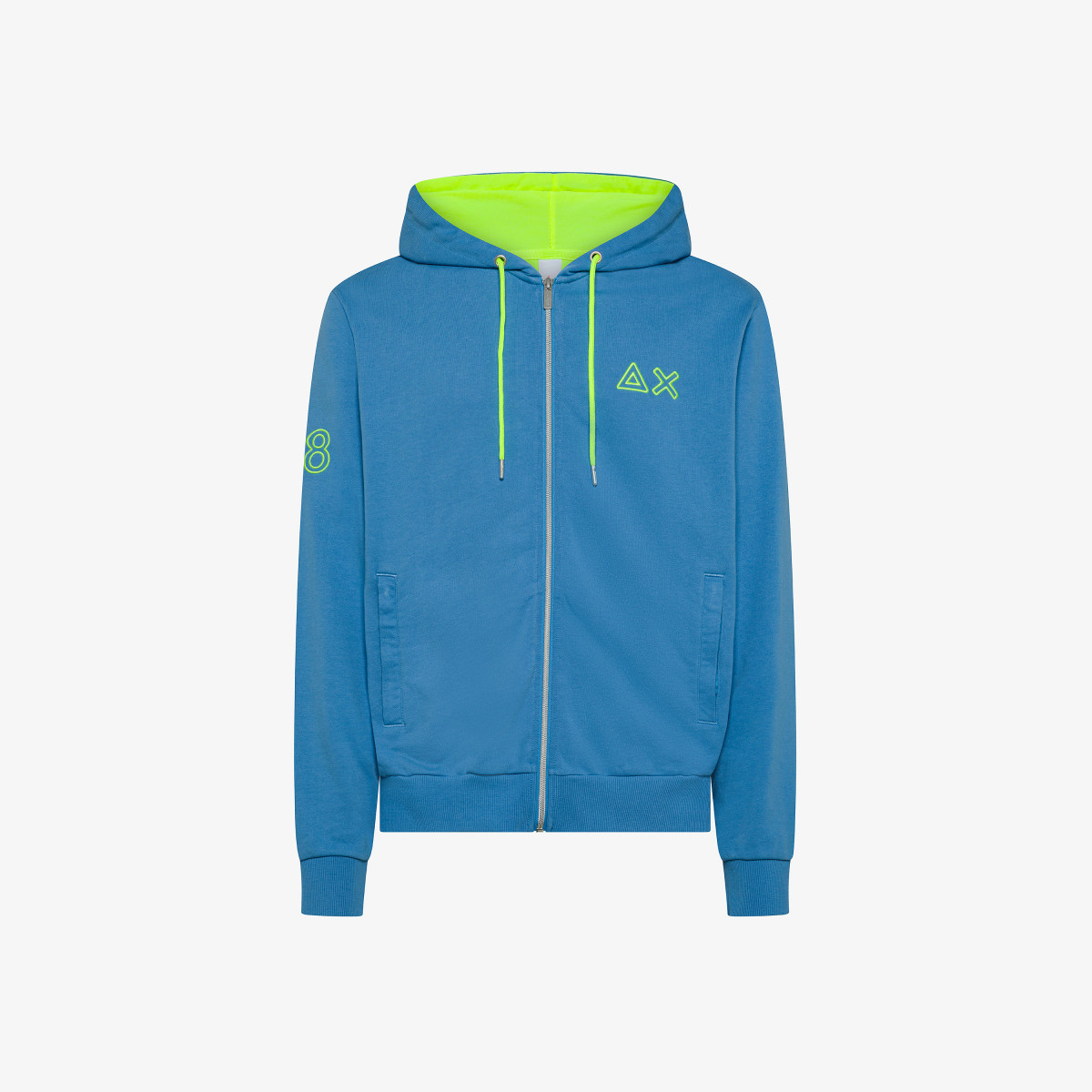 HOODIE ZIP SUN68 FLUO FLEECE AVIO