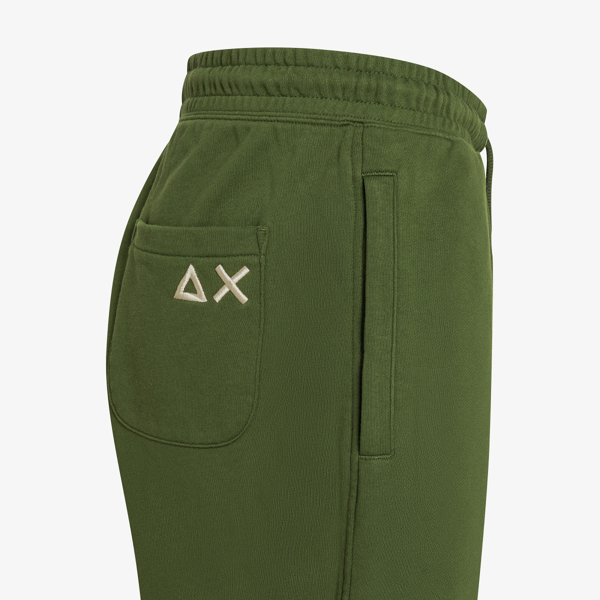 Pantaloni in felpa di cotone verde scuro