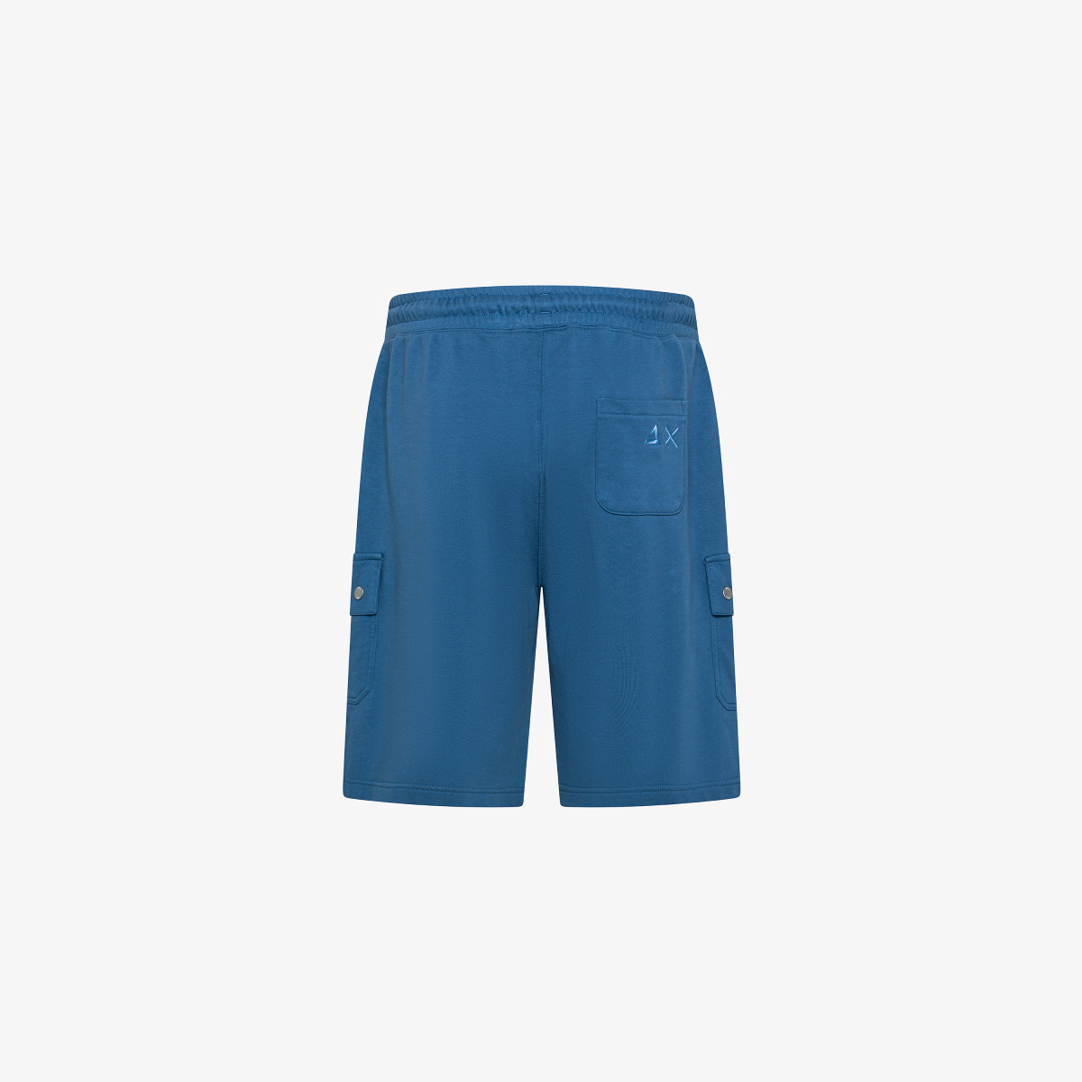 Dark avio cotton fleece cargo shorts