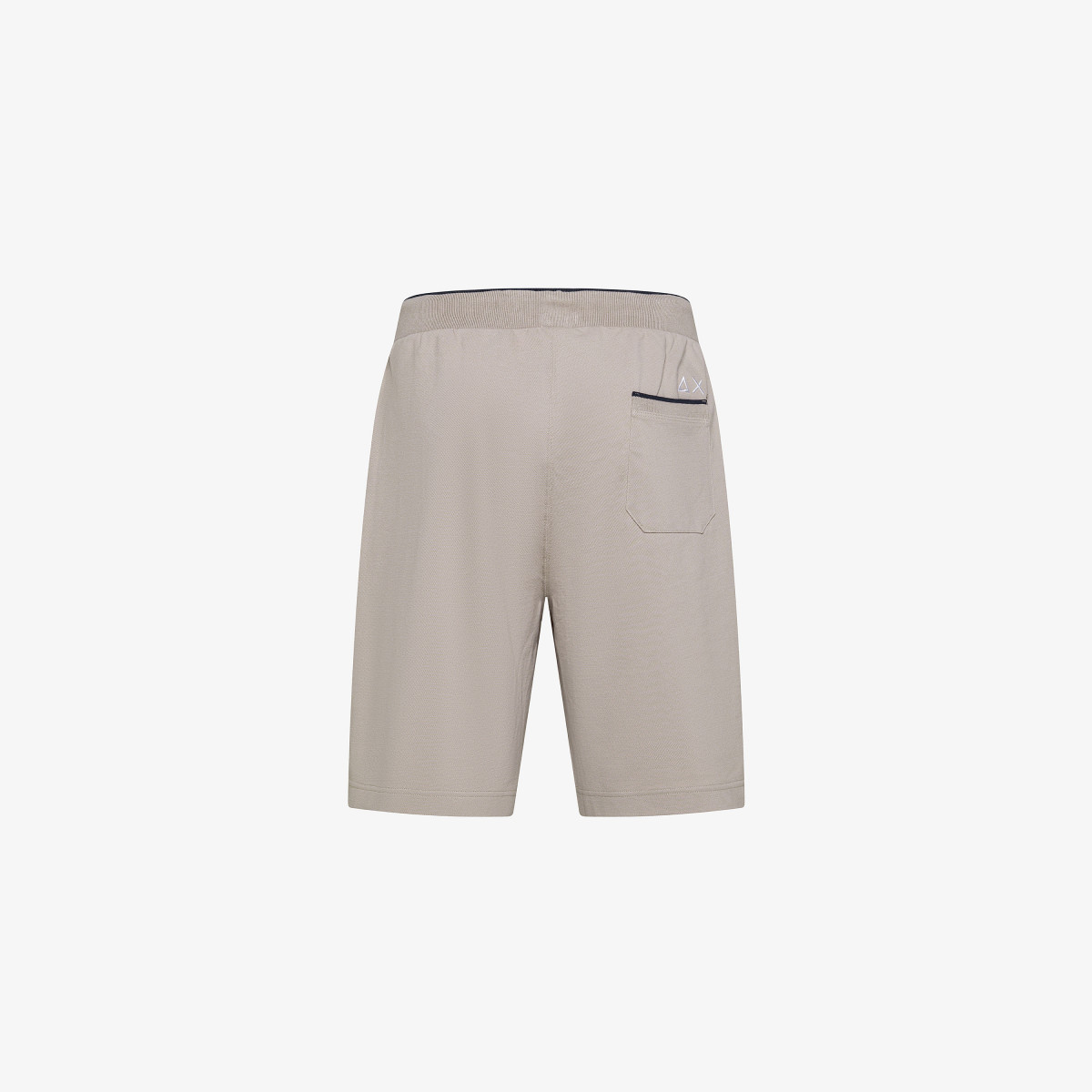 SWEATSHORTS PIQUET SMALL STRIPES FLEECE STONE