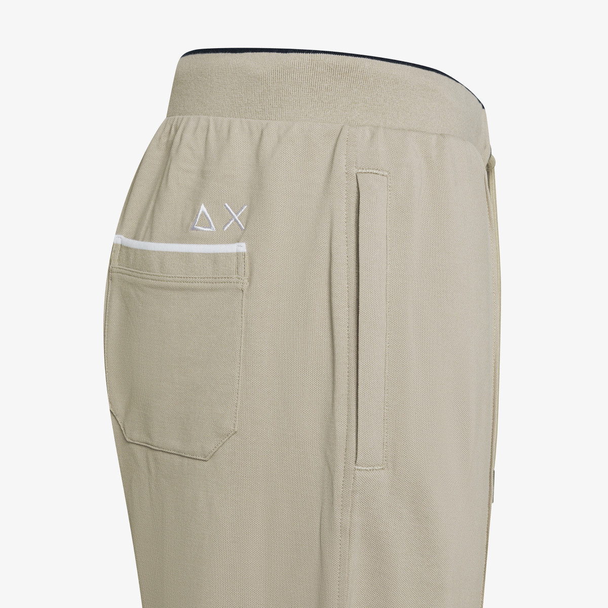 Pantaloni in piquet di cotone stone