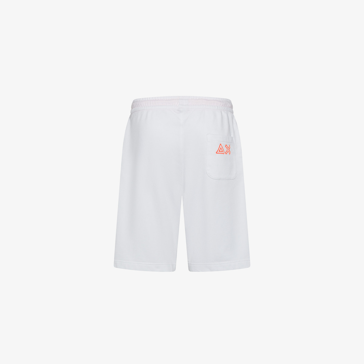 Bermuda in felpa di cotone bianco panna