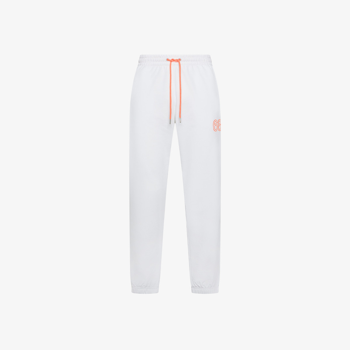 Off white cotton fleece trousers