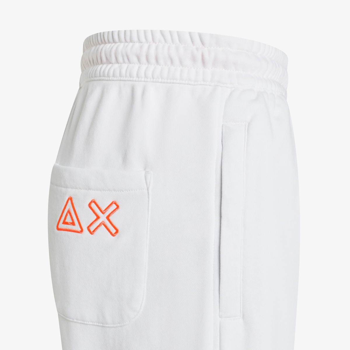 Off white cotton fleece trousers