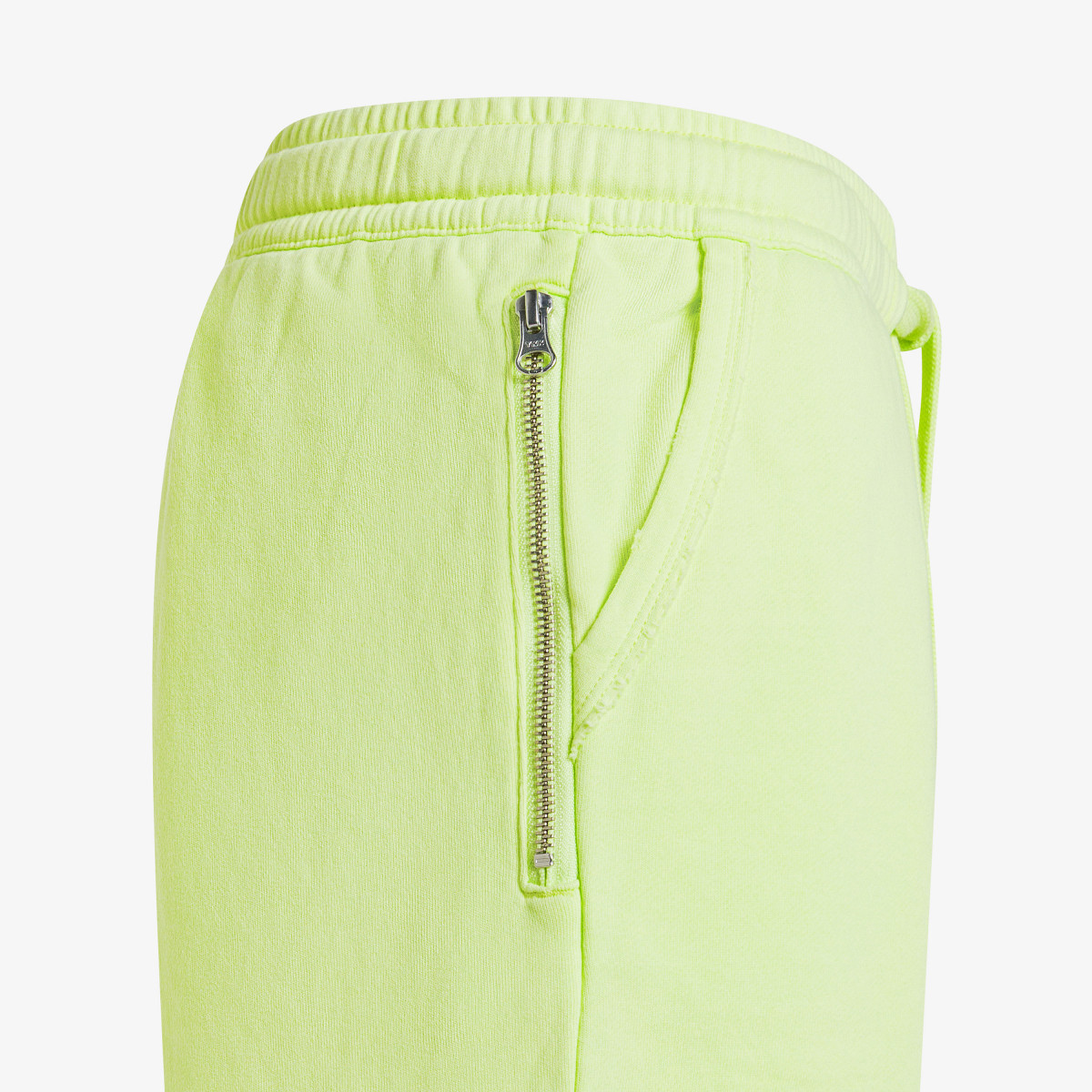 Lemon yellow fleece Bermuda shorts vintage wash