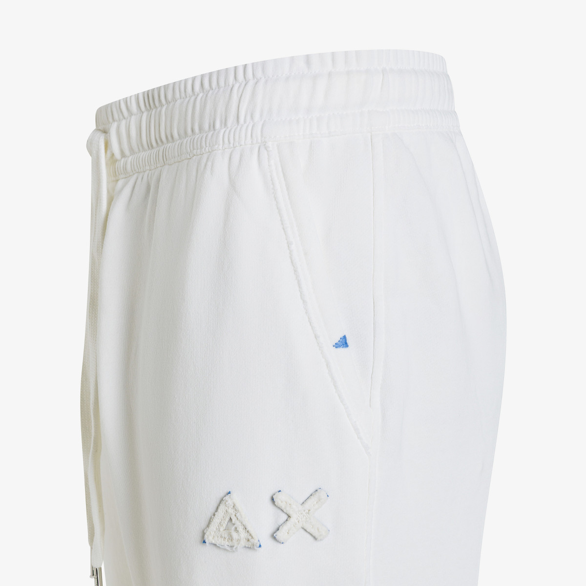 Pantaloni bianco panna in felpa vintage