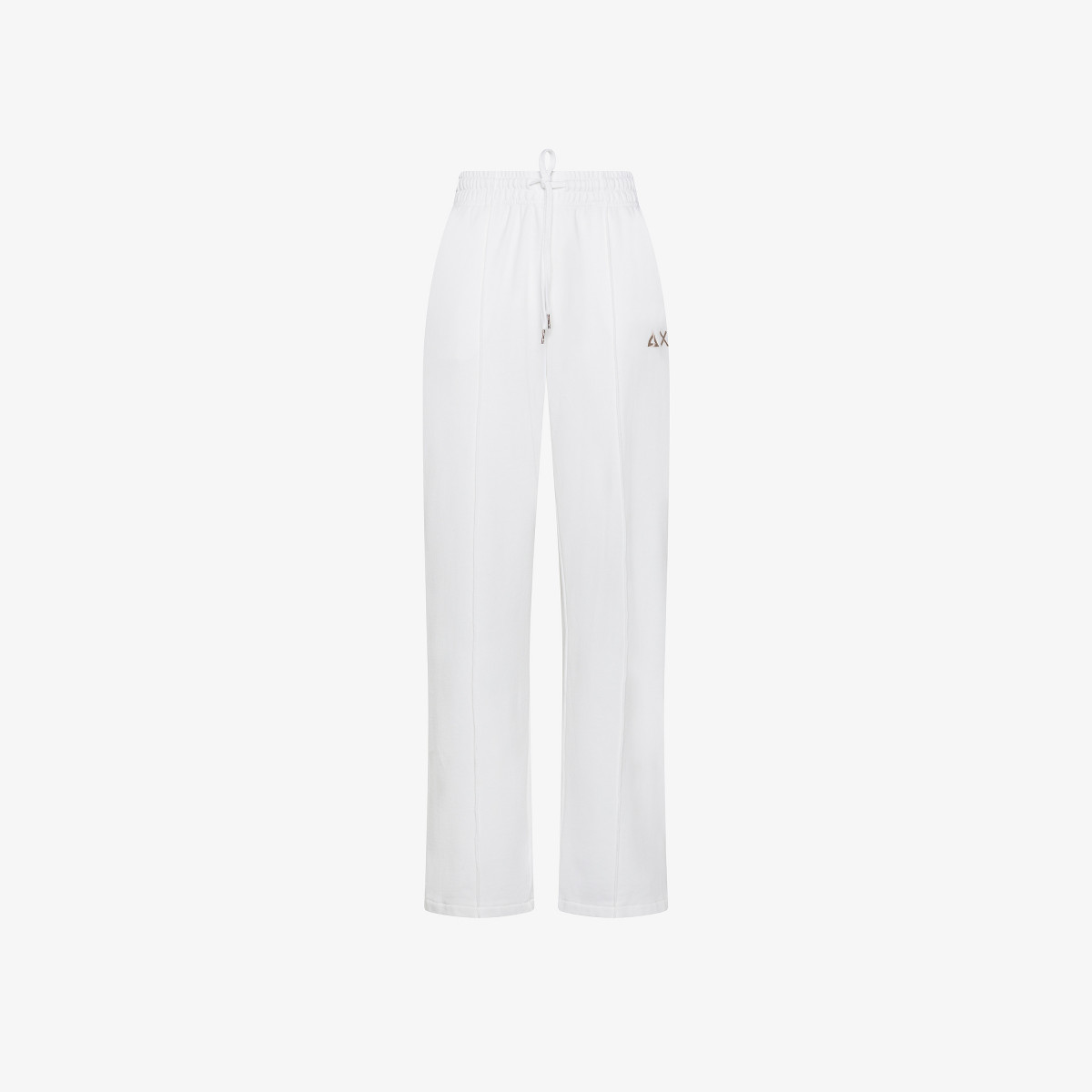 SWEATPANTS WIDE LEG FLEECE BIANCO PANNA