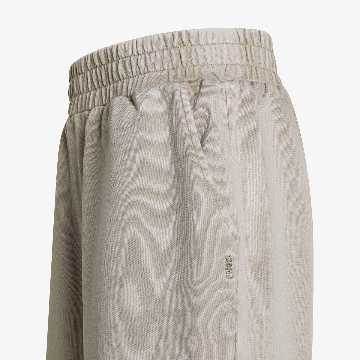 Stone cotton fleece shorts marble wash