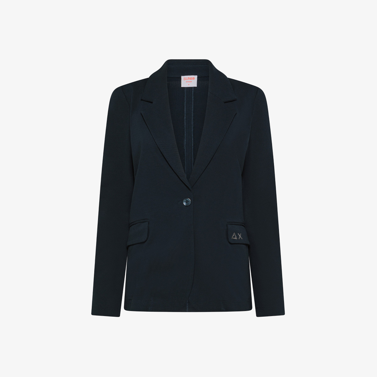 SWEATSHIRT BLAZER PIQUET L/S FLEECE NAVY BLUE