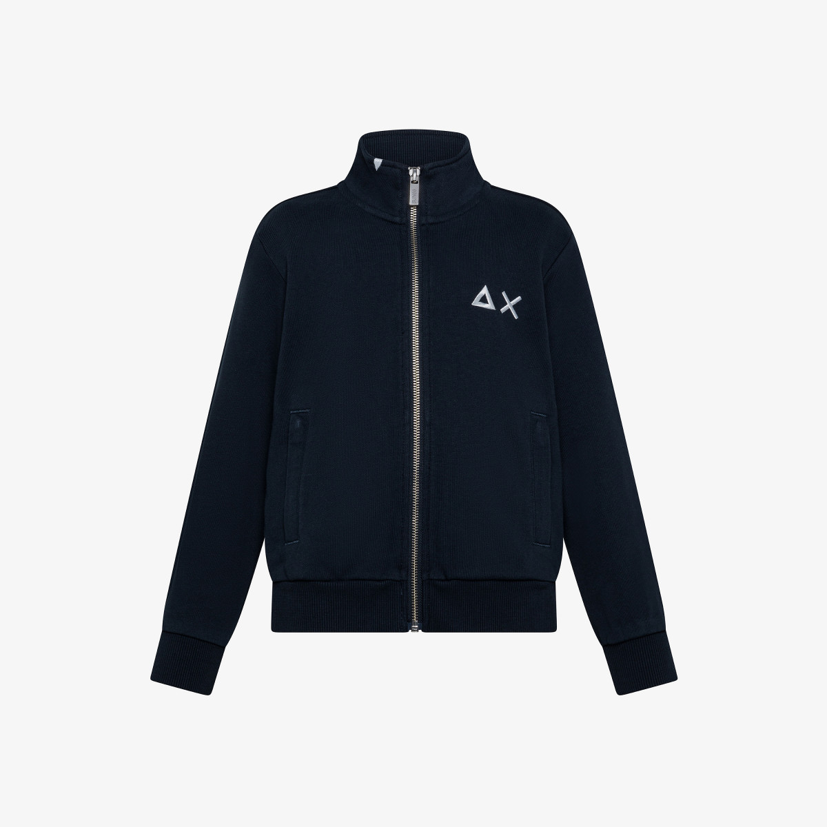 BOY'S TRACK ZIP BASIC FLEECE NAVY BLUE