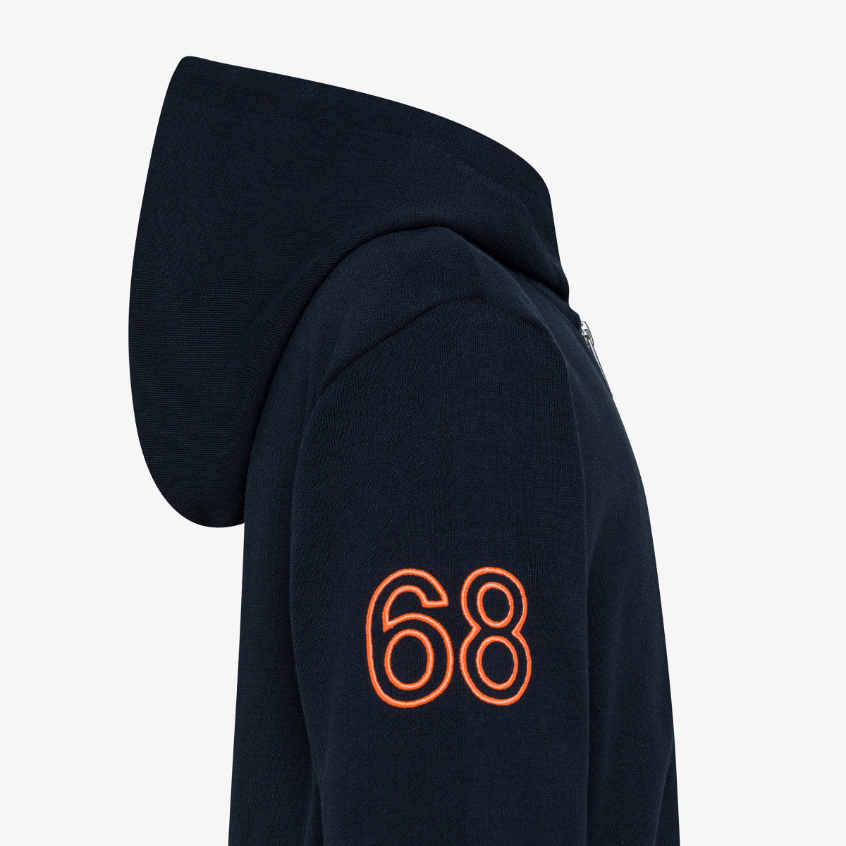 BOY'S HOODIE ZIP SUN68 FLUO FLEECE NAVY BLUE