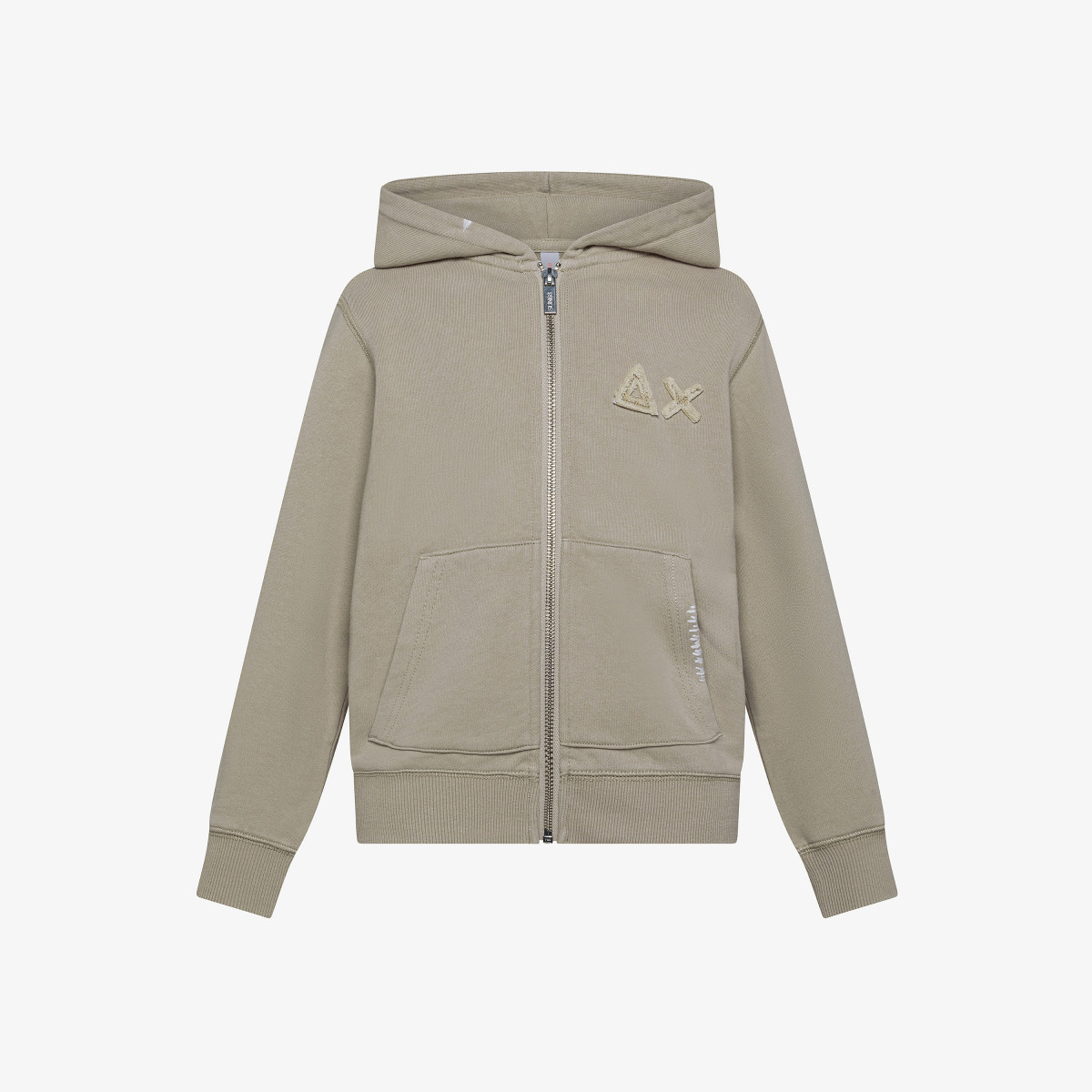 BOY'S HOODIE ZIP VINTAGE BROKEN FLEECE STONE