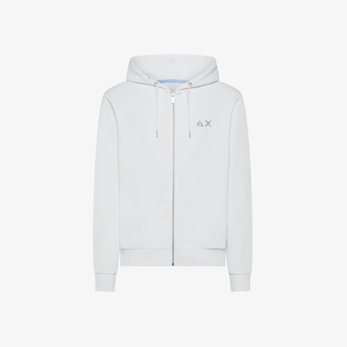 HOOD ZIP COTTON FL WHITE