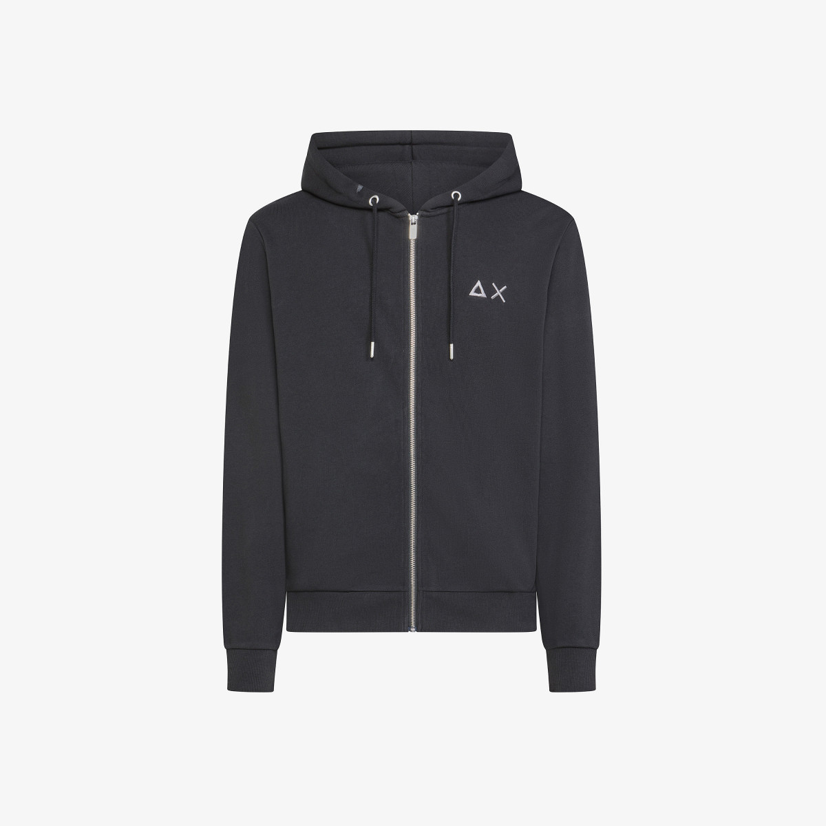 HOOD ZIP COTTON FL BLACK