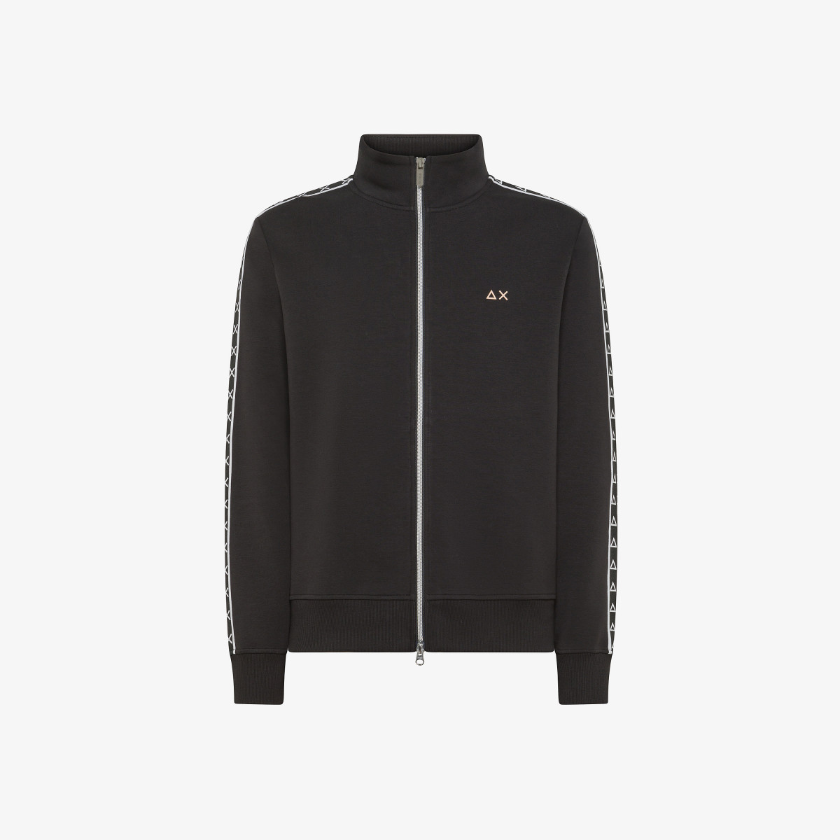 Cotton zip sweatshirt BLACK