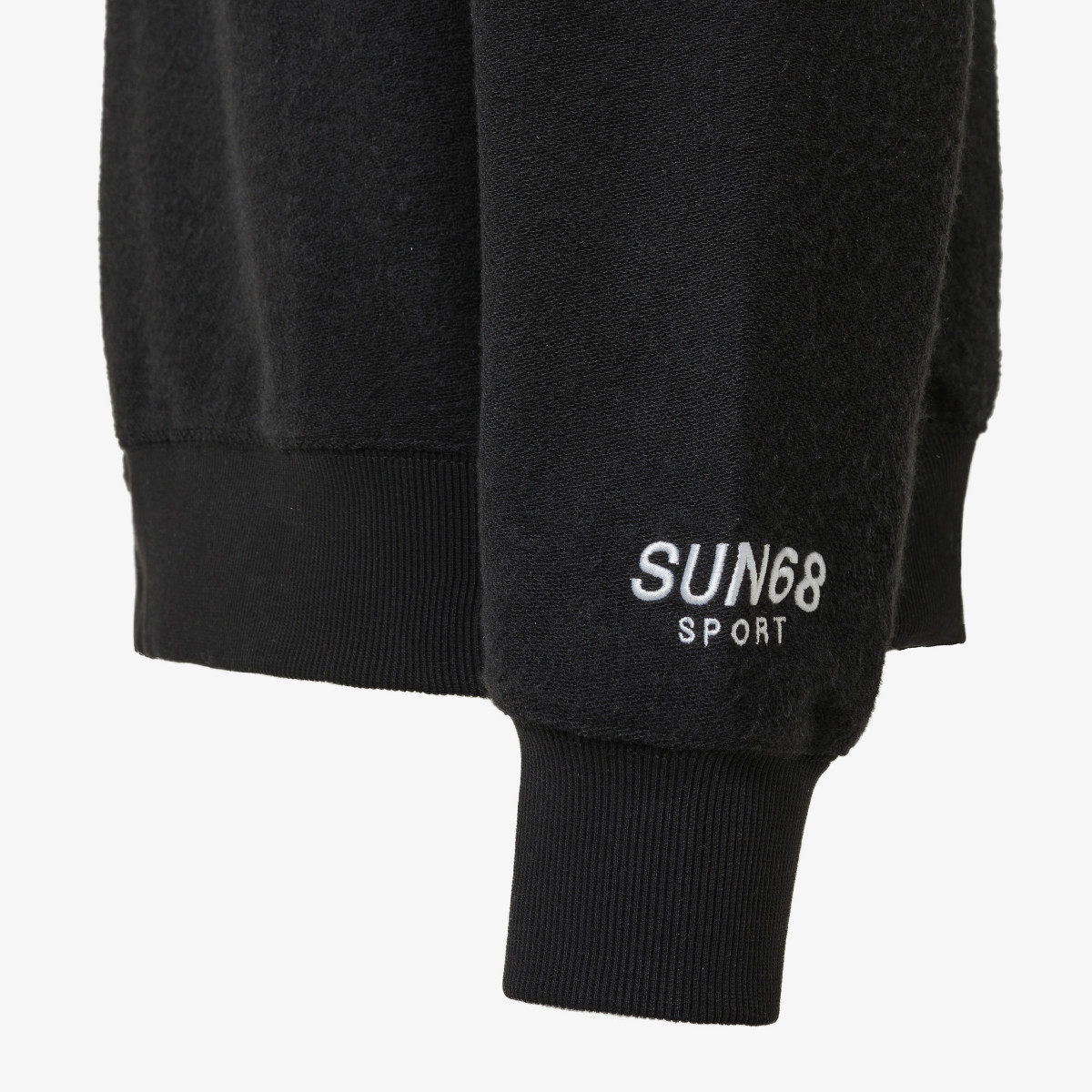 Felpa in cotone con cappuccio NERO