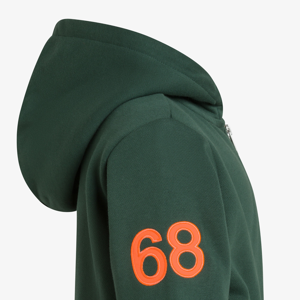 Cotton zip hoodie DARK GREEN