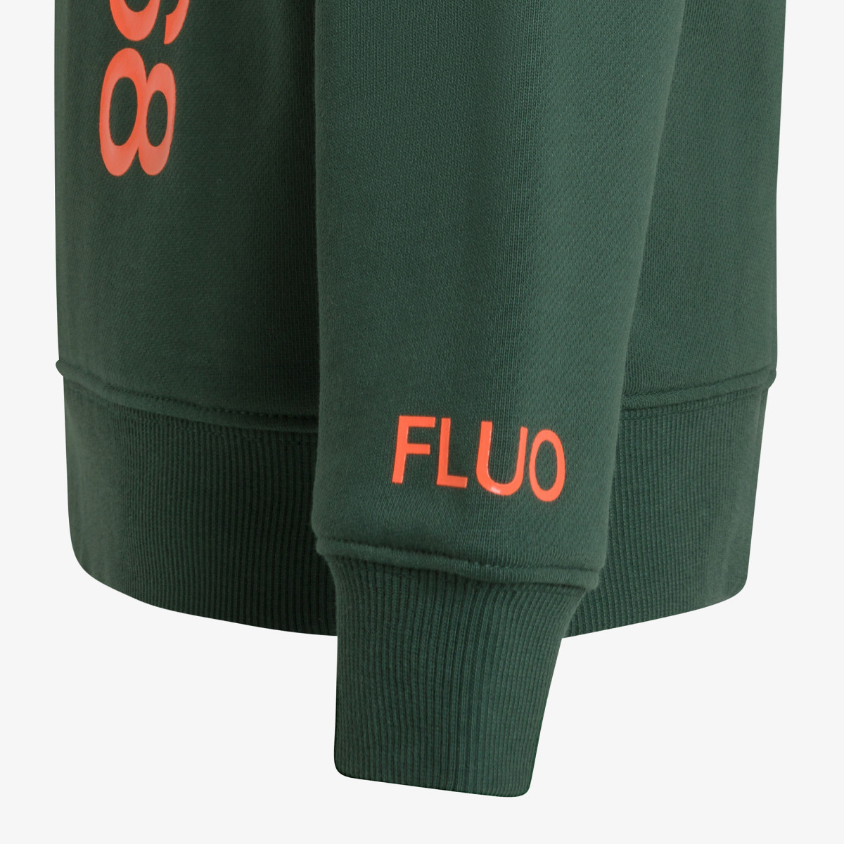 Felpa in cotone con cappuccio VERDE SCURO
