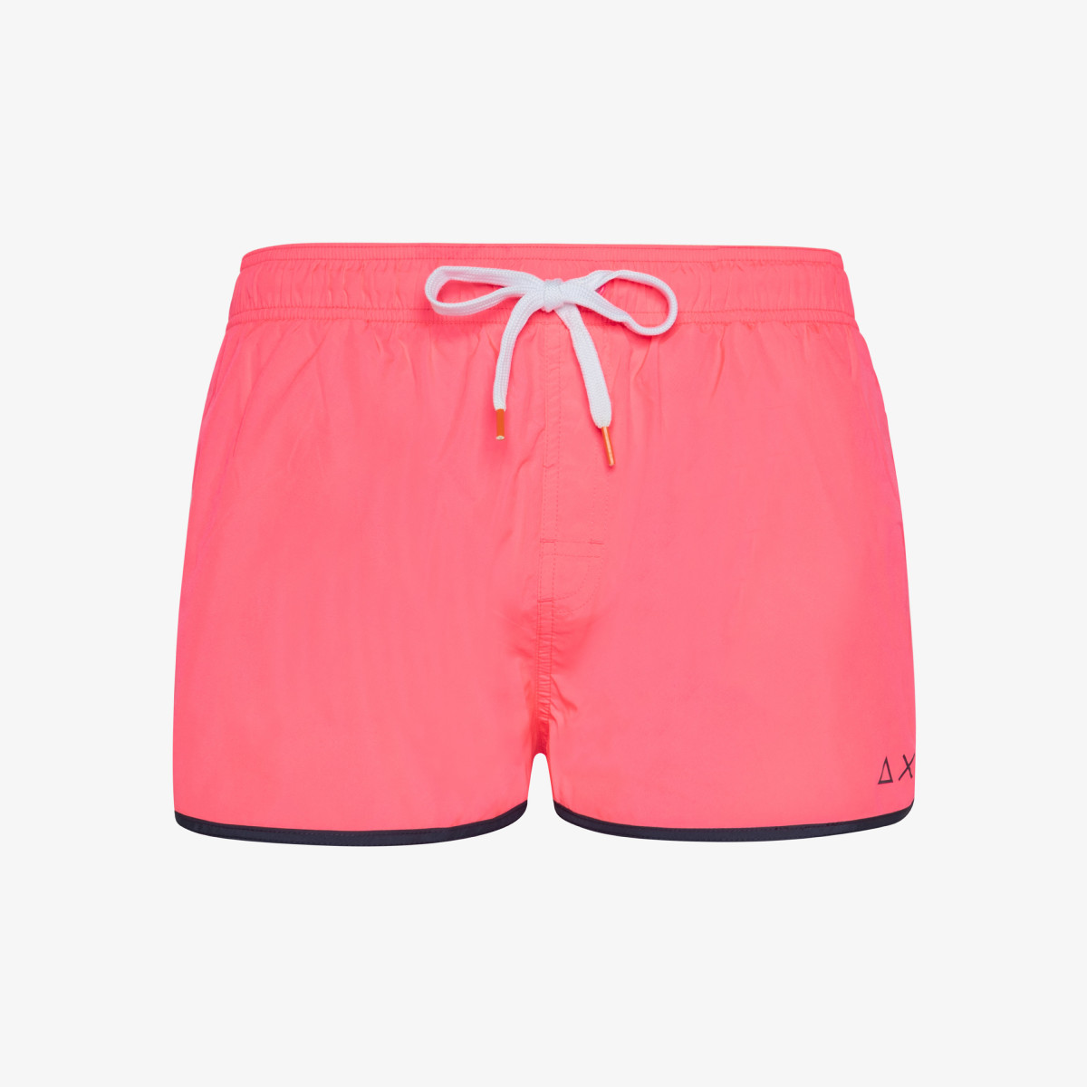SWIM PANT SOLID BINDING SMALL LOGO FUXIA FLUO