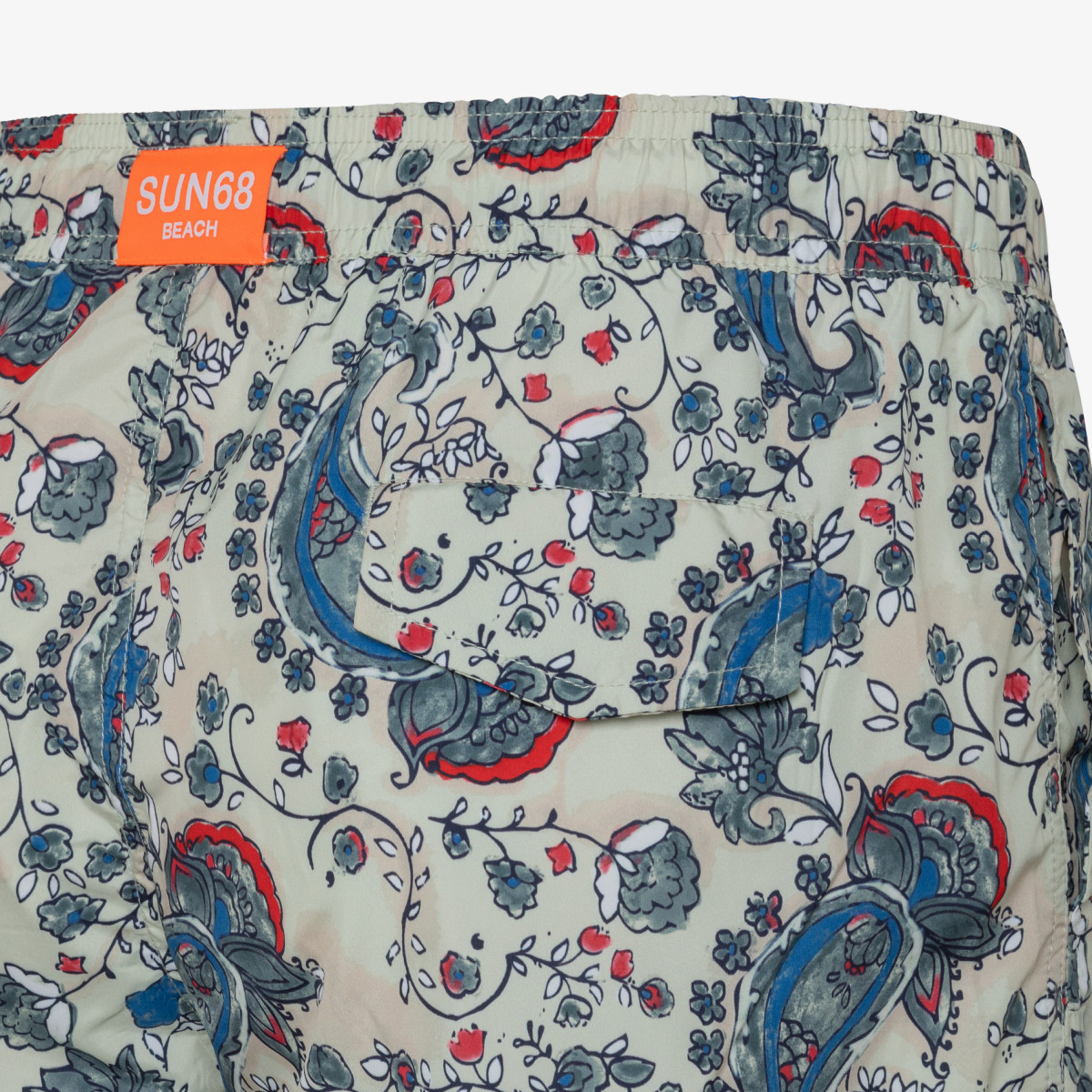 SWIM PANT CLASSIC PRINT BEIGE/ROYAL