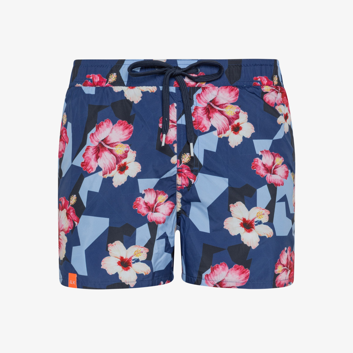 SWIM PANT CAMOUFLAGE NAVY BLUE/FUXIA