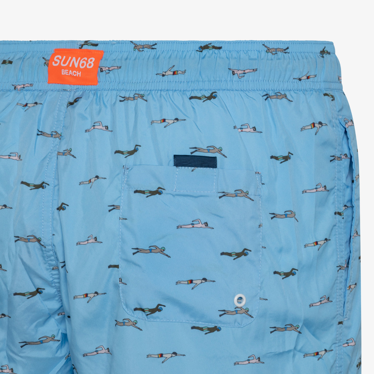SWIM PANT MICROPRINT AZZURRO