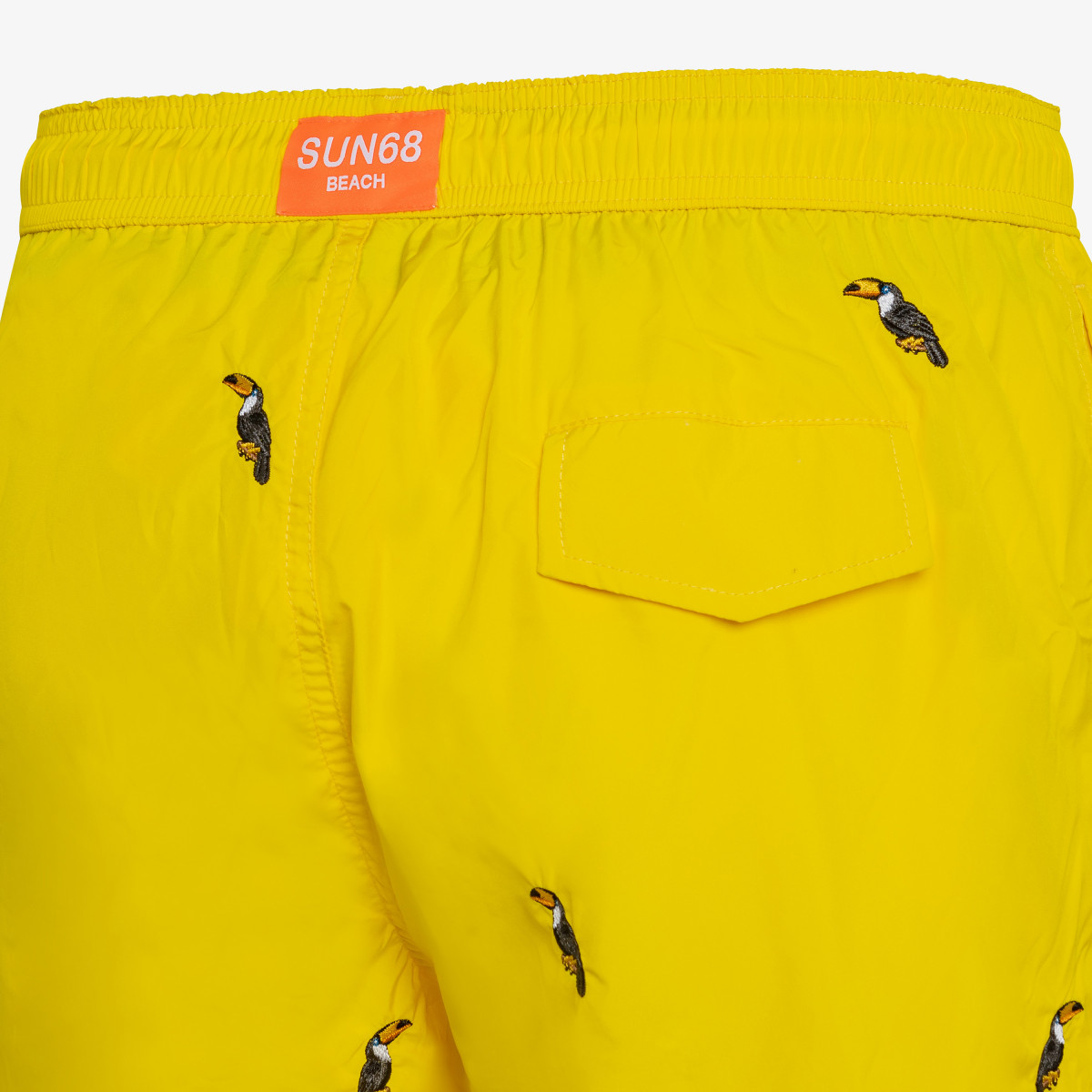 SWIM PANT EMBRODERY YELLOW