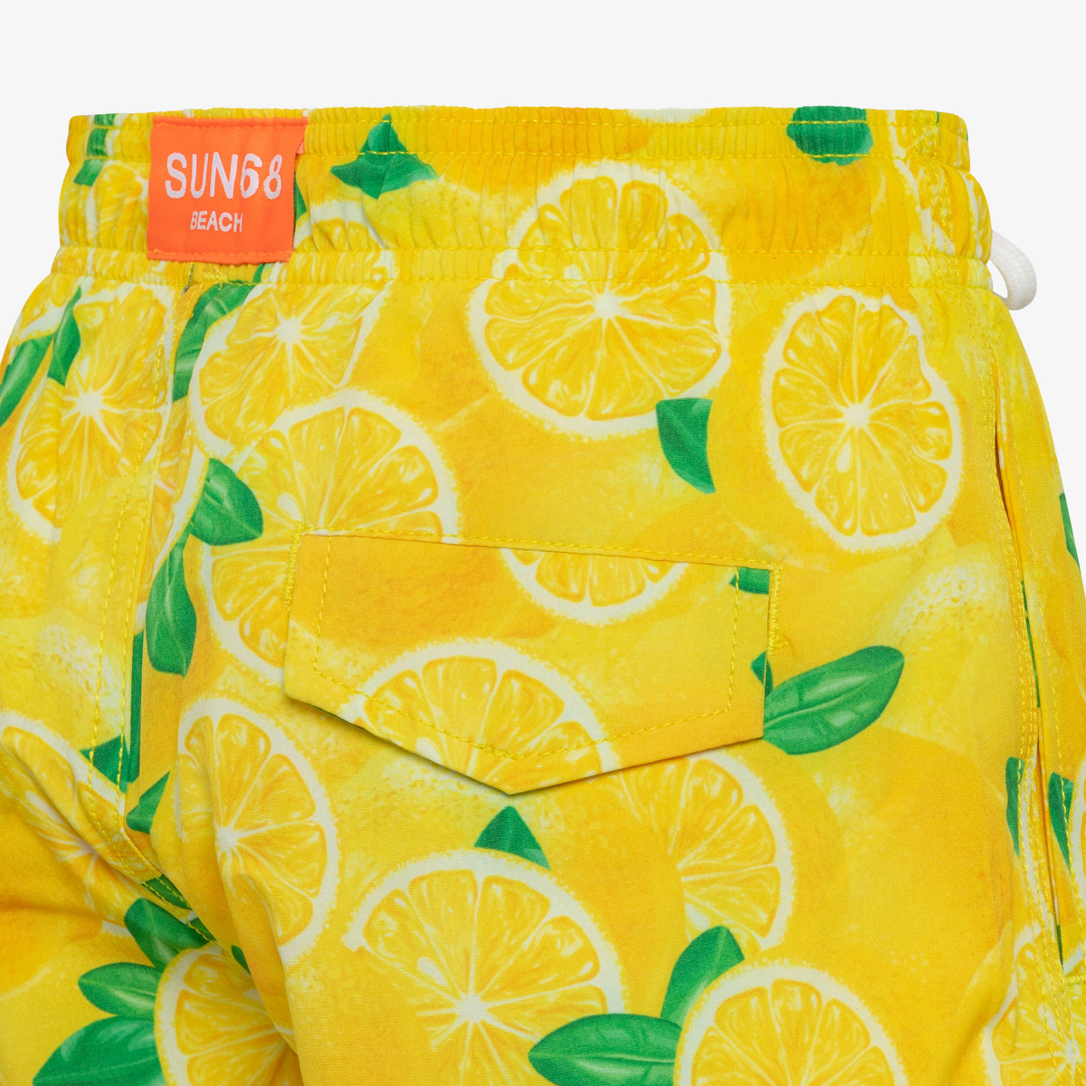 BOY'S SWIM PANT FOOD GIALLO