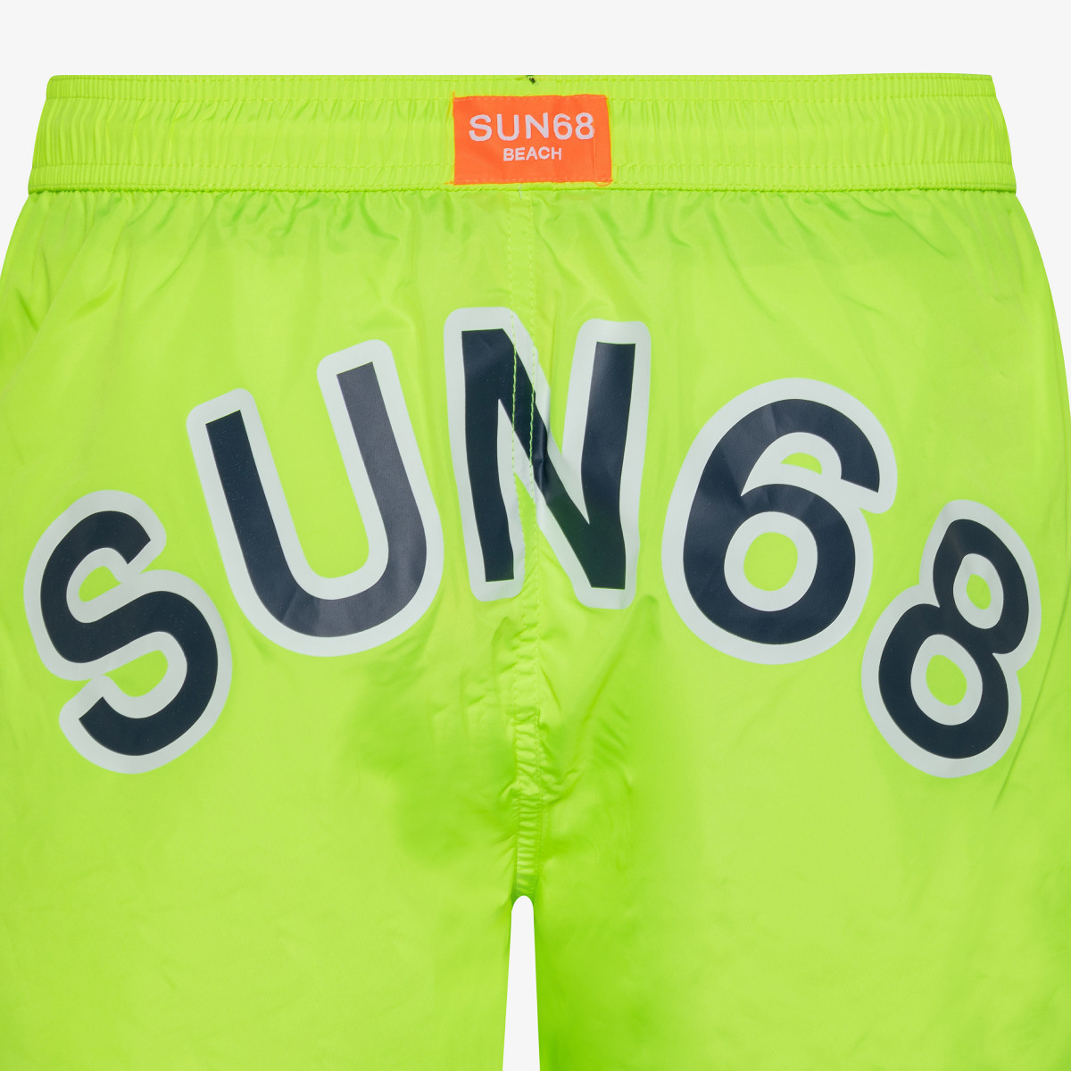 SWIM PANT WITH LOGO ON BACK YELLOW FLUO
