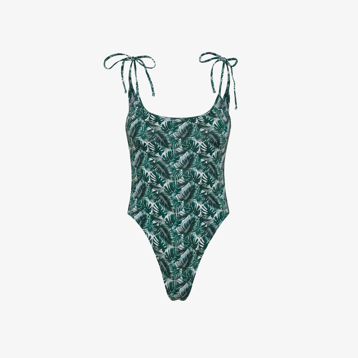 SWIMSUIT PRINT ENGLISH GREEN/OFF WHITE