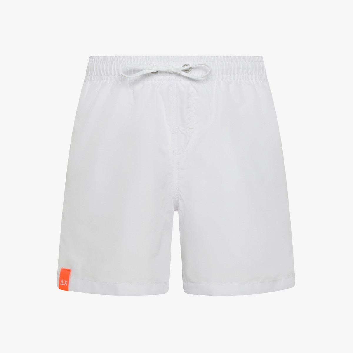 White nylon swim shorts