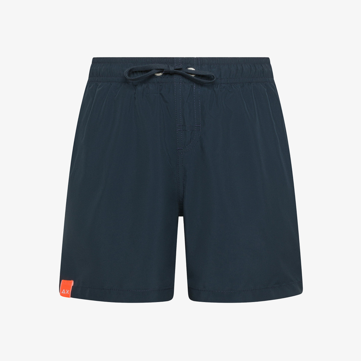 Navy blue nylon swim shorts