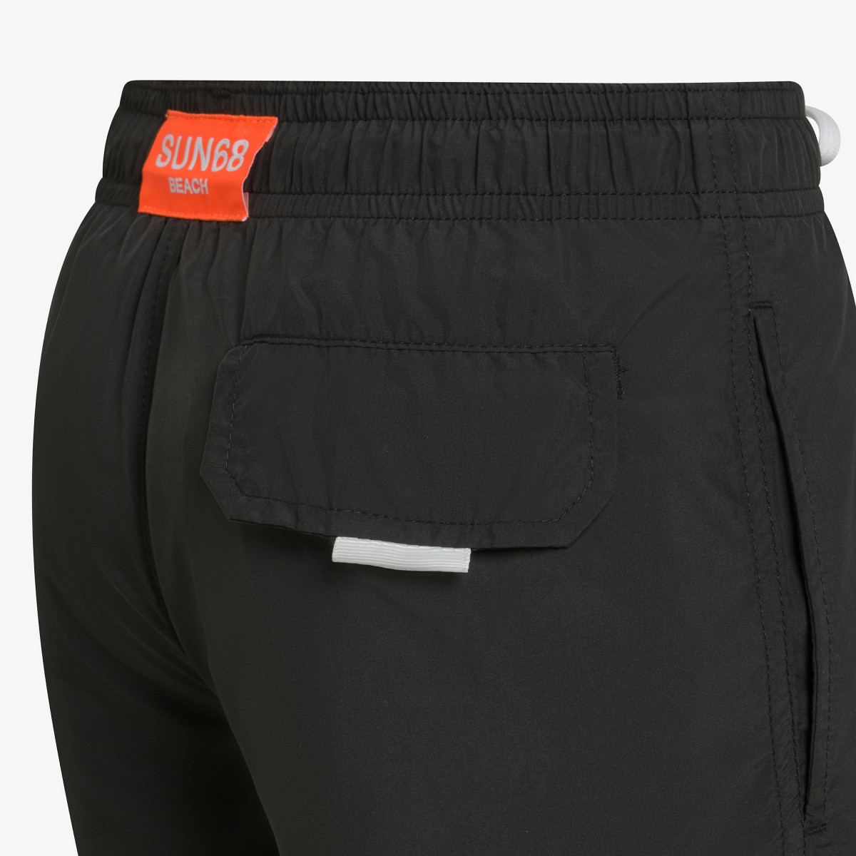 Black nylon swim shorts