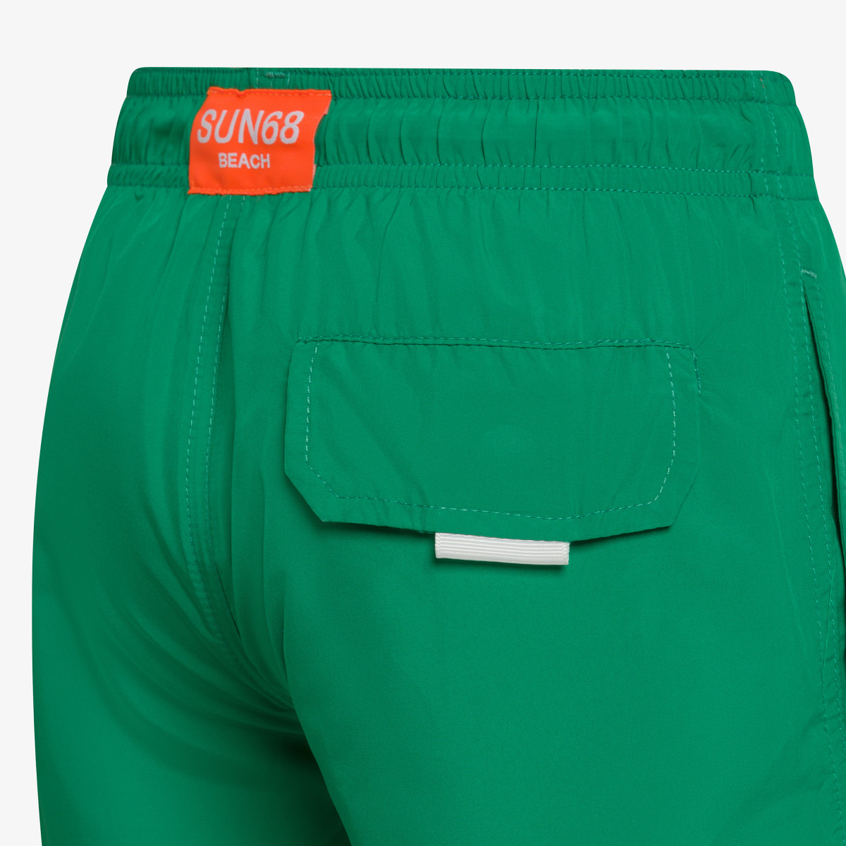 Lawn green nylon swim shorts