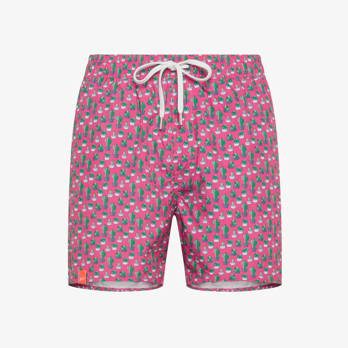 SWIM PANT TIE PATTERN FUXIA