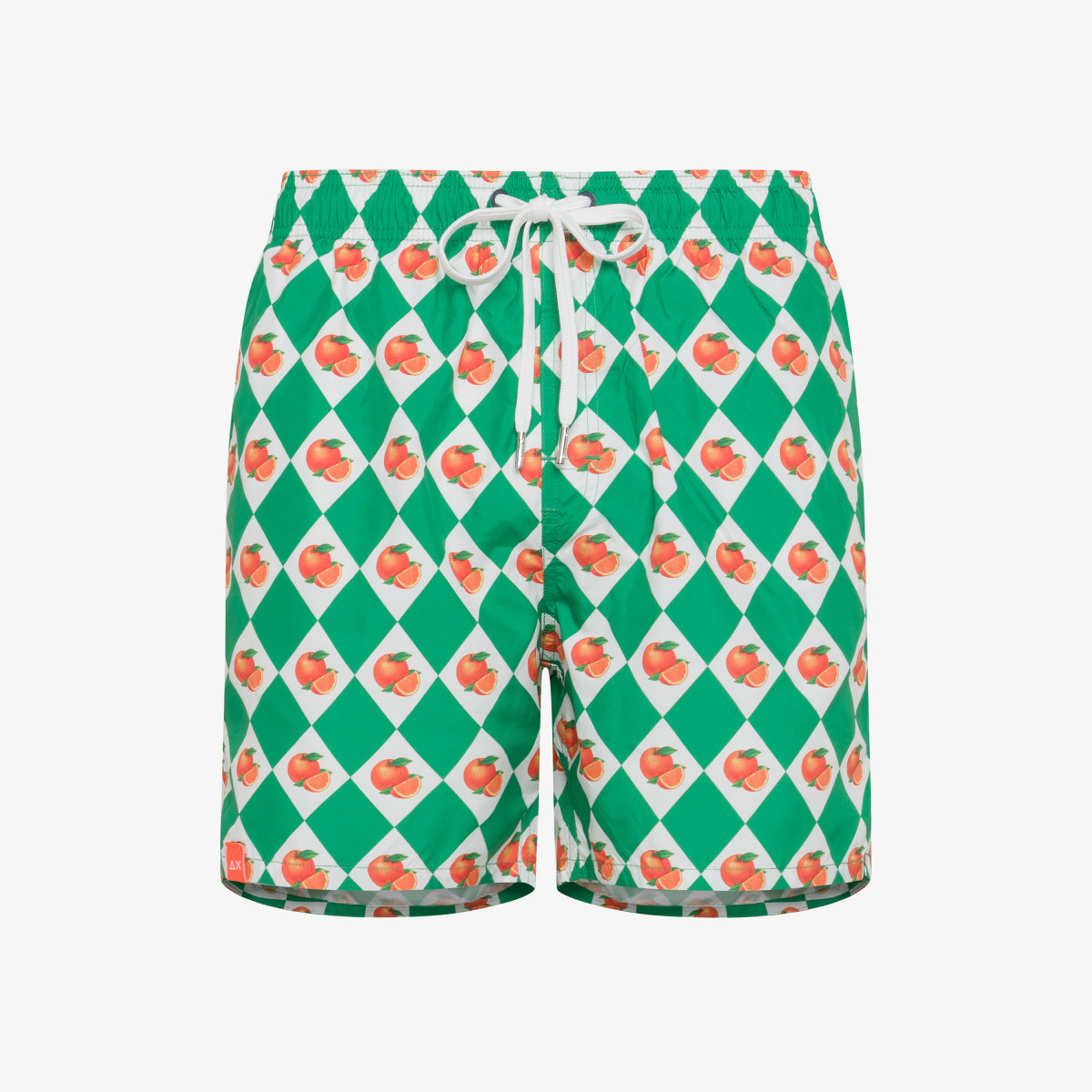 SWIM PANT GEOMETRIC GARDEN GREEN/WHITE