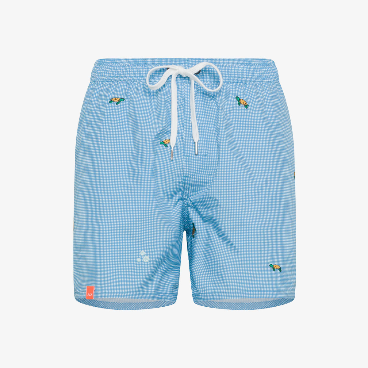 SWIM PANT SMALL EMBROIDERY TURQUOISE/WHITE