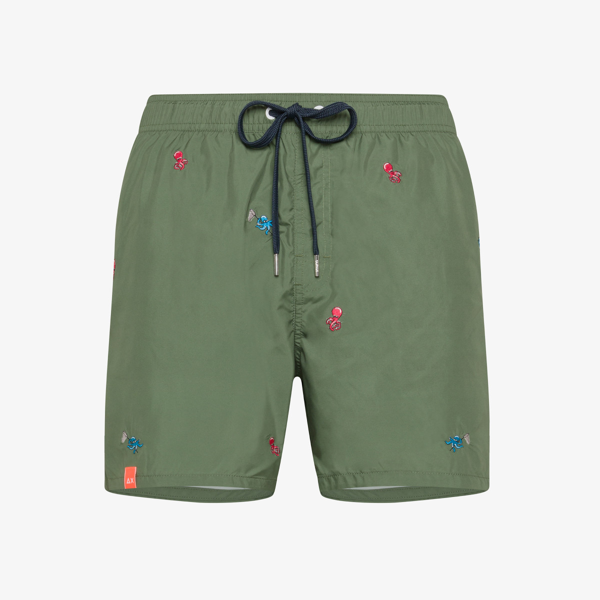 SWIM PANT SMALL EMBROIDERY VERDE SCURO