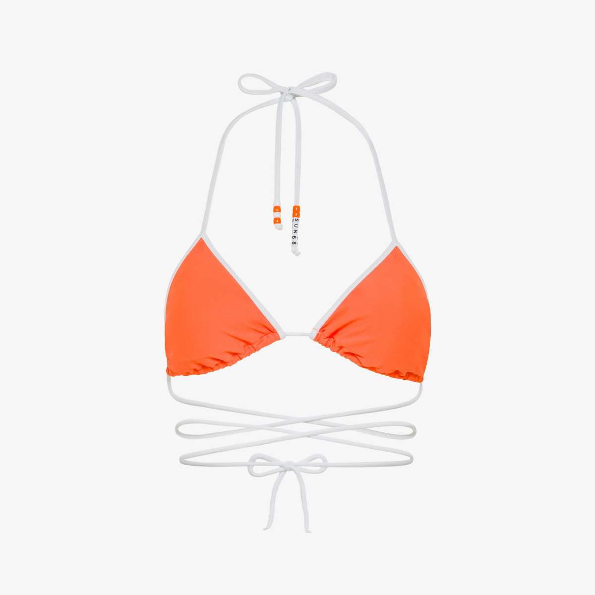 Fluorescent orange nylon bikini