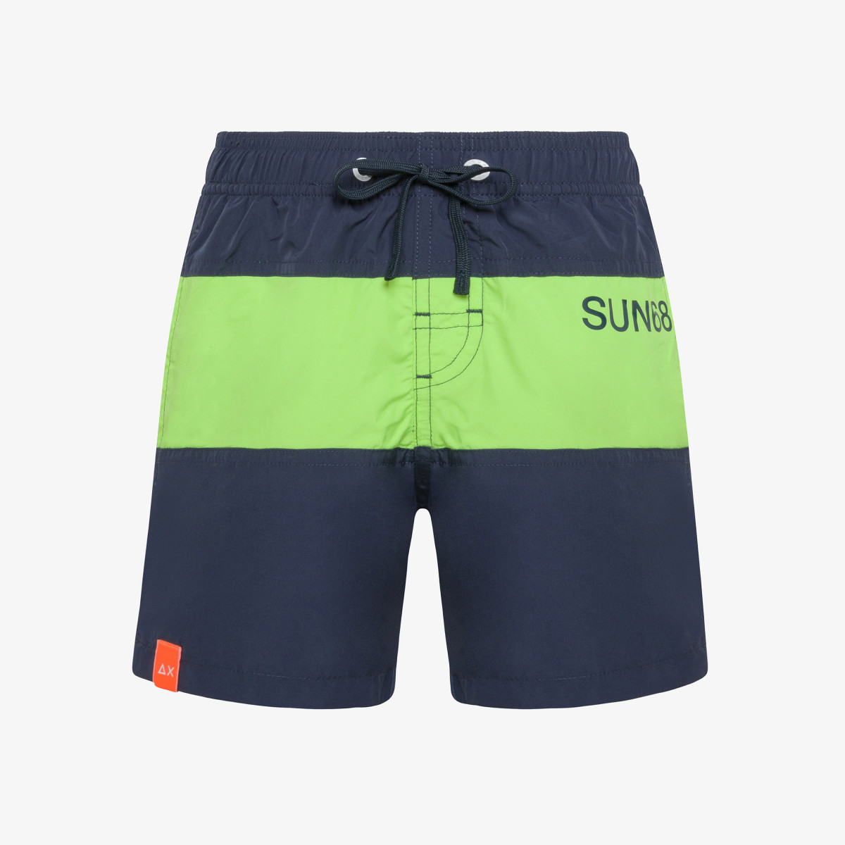BOY'S SWIM PANT STRIPE ON MIDDLE NAVY BLUE