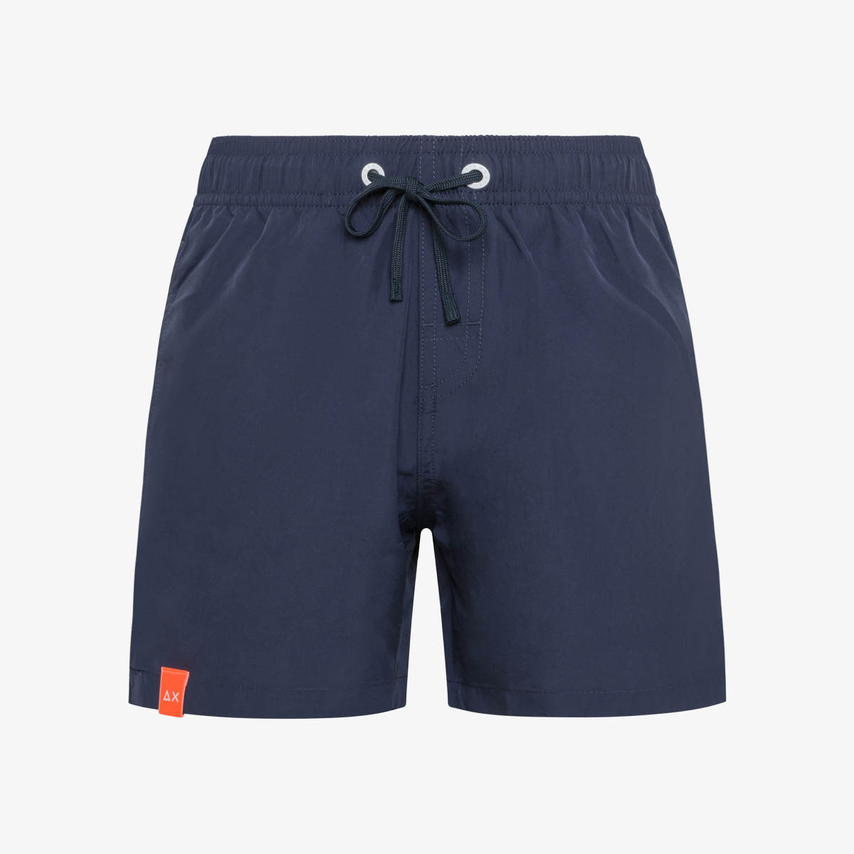 BOY'S SWIM PANT BIG LOGO ON BACK NAVY BLUE